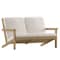Flash Furniture Natural Cedar Poly Resin Loveseat-Cream Cushions JJ-C14022-BR-GG - alternate 9